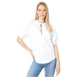 Anthropologie Bishop + Young Harper Smock Top in Pure White NEW